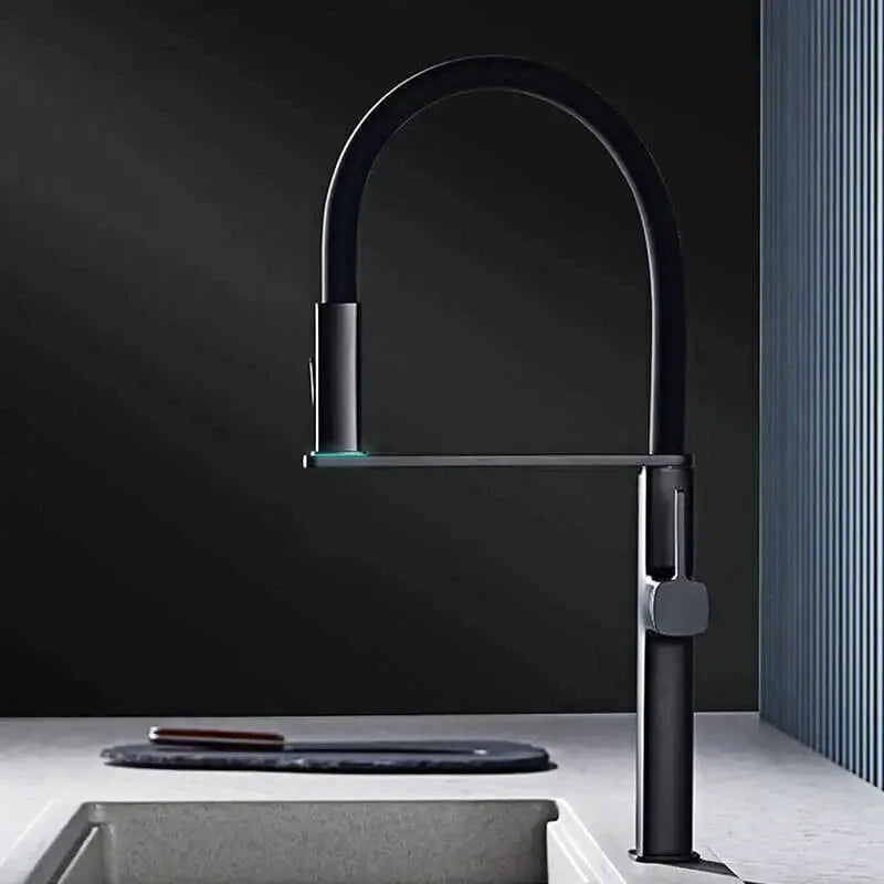 robinet-cuisine-noir-mat-chrome