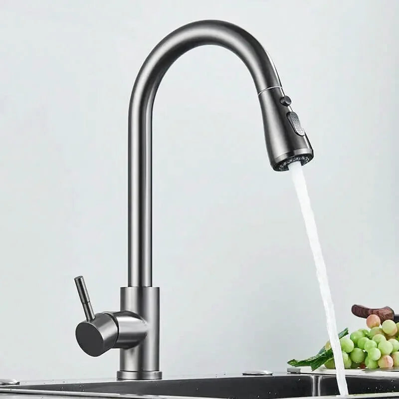 robinet-cuisine-extensible-gris-metal